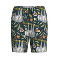 thumbnail image 4 of Wukai Cute Sloth Men’s Short Pajama Pants With Pockets Soft Sleep Pj Shorts for Men-3X-Large, 4 of 6