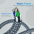 thumbnail image 6 of Aione USB C Nylon Braided Cable 2Pack 3ft, 3A Fast Charging Cord Compatible with iPhone 14/13/12/11/iPad, 6 of 9