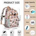 thumbnail image 6 of Yorkie and Floral Backpack for School,Cute School Bag,Schoolbag with Adjustable Shoulder Straps & Padded Back,15.25"x11.5"x5.25", 6 of 6