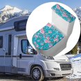 thumbnail image 6 of Yuyamidu Cherry Blossom Toilet Lid Dust Cover Polyester Tank Lid Cover Soft Toilet Lid & Tank Covers Decor for Bathroom Blue Toilet Seat Cover Accessories, Set of 2, 6 of 7