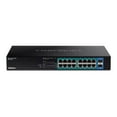 thumbnail image 1 of TRENDnet Commutateur PoE+ Gigabit 18 Ports, 16 x 30W Ports PoE+, 2 Emplacements SFP Gigabit, Budget PoE 240W, Capacité de Commutation 36Gbps, Montable en Rack 1U 19”, Protection à Vie, Noir, TPE-TG182, 1 of 3