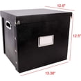 thumbnail image 4 of Snap-N-Store Vinyl Record Storage Box - 12" - 2 Pack - Crate Holds up to 75 Vinyl Albums - Black, 4 of 8