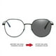 thumbnail image 2 of Gafas poligonales que cambian de Color, informales, de aspecto liso, con espejo plano, antiluz azul, para estudiantes, 2 of 5