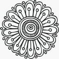 thumbnail image 1 of Printtoo Floral Mandala Wooden Rubber Stamp Scrap-booking Craft Textile Round Stamps-2 Inch, 1 of 1