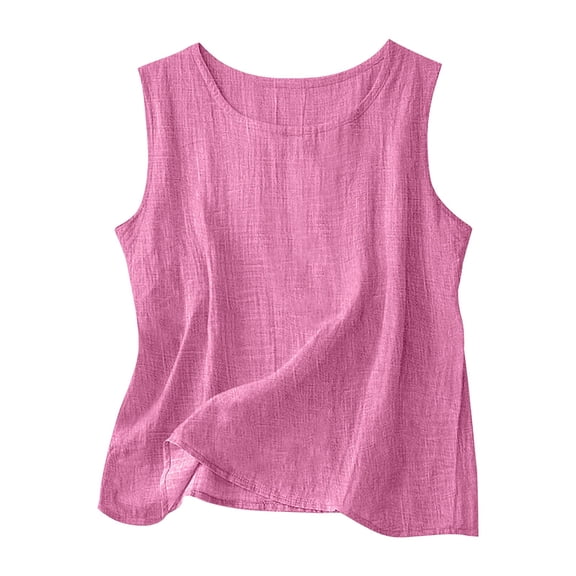 GZWYHT Linen Tops For Women,Sleeveless Tops for Women Workout Tops for Women Womens Plus Size Tank Tops Padded Tank Tops for Women Strapless Shirt Tube Top Pink L