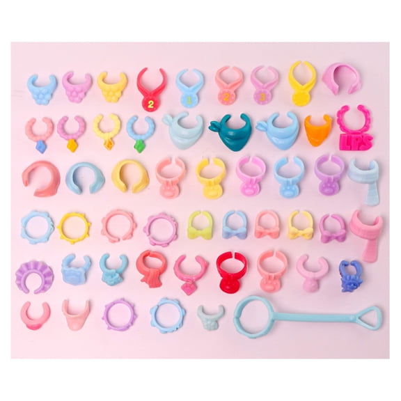 10pcs Random Collar for Lps Pets Toys,Mini Plastic Necklace for Shorthair Cat Collie Dachshund Cocker Spaniel Figures