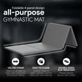 thumbnail image 2 of BalanceFrom 10ft x 4ft x 2in 4-Panel All-Purpose Folding Gymnastics Mat, Gray, 2 of 9