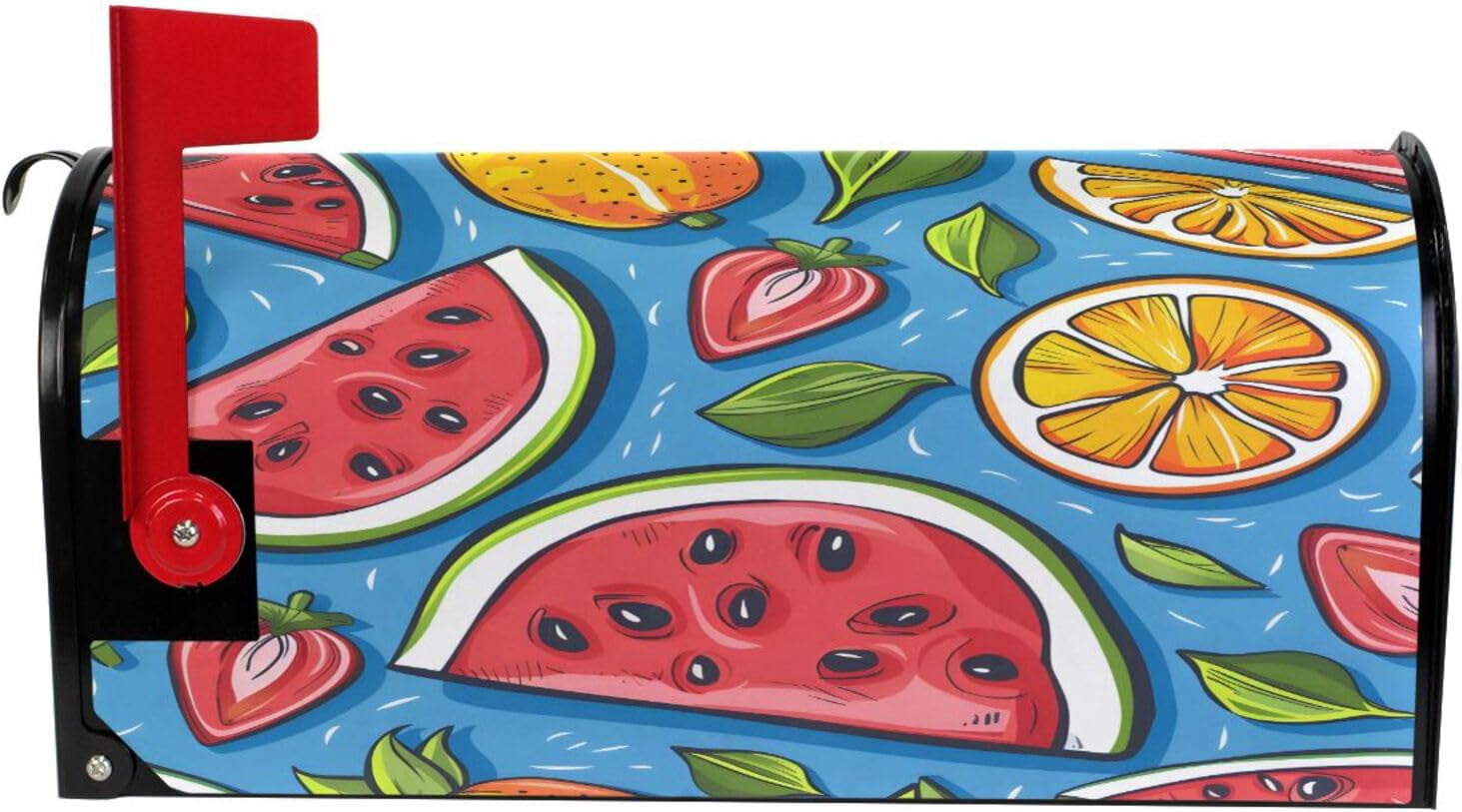 Watermelon Strawberry and Orange Magnetic Mailbox Cover MailWraps Garden Yard Home Decor for Outside Standard Size-18"x 20.8"\u2026