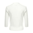 thumbnail image 3 of Doublju Women's 3/4 Sleeve Open Front Cropped Cardigan Sweaters (Plus Size Available), 3 of 4