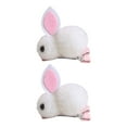 thumbnail image 2 of opolski 1 Pair Winter Plush Bunny Hairpins Hair Clips Vivid Color Creative Shape Adorable Sweet Hairpins Hair Accessory for Kids White, 2 of 8