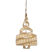 Varaluz Flow 3-Lt Twist Pendant - Baguette/Natural Rattan