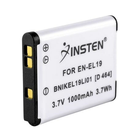 S4100 Pocket - Insten Battery Pack EN-EL19 ENEL19 for Nikon Coolpix S2500 S3100 S3300 S4100 S4300 S5200 S6400 S6500 S6600 S6800 S100