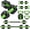 Green, variant on Adjustable Dumbbell Set, 44/66/88Lbs Free Weight Set with Connector, 4 in 1 Gym Set Used as Kettlebell, Dumbbell, Push up Stand, Weight Plate, Home Gym Weight Dumbbells Set, Fitness Exercises