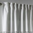 thumbnail image 5 of 3S Brother's Extra Long Solid Luxury Matte Velvet Soft Curtain White Single Panel Hanging Back Tap & Rod Pocket Home Décor 5-25 Feet Custom Made Curtains -Made in Turkey Each(52"x276"), 5 of 7