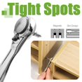thumbnail image 4 of Bestgle Mini Ratchet Set 28 in-1 Right Angle Screwdriver and Bit with Metric Socket Set 1/4 Inch 72 Tooth Small Ratcheting Wrench Low Profile Offset, 4 of 8