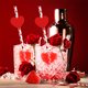 thumbnail image 4 of Pajitas de papel para el Día de San Valentín | Paquete de 24 pajitas desechables con diseños de corazones metalizados para fiestas, bodas, cumpleaños y decoración de manualidades., 4 of 6