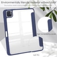 thumbnail image 6 of SaniMore Case for iPad Pro 11 2022/2021/2020/2018, iPad Air 5th/4th Generation/ipad 10.9" 2020, Auto Sleep/Wake Shock Resistant Pencil Holder Stand Transparent Slim Anti-fall Tablet Shell, Deep Blue, 6 of 8