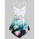 thumbnail image 2 of Tallas de flores de talla grande Tún sin mangas de correa cruzada cruzada Rosegal Camisetas sin mangas de talla grande, 2 of 5