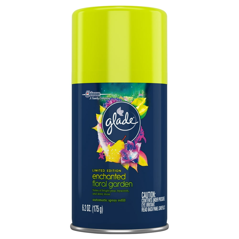 Glade Automatic Spray Air Freshener Refill, Enchanted Floral Garden, 6.