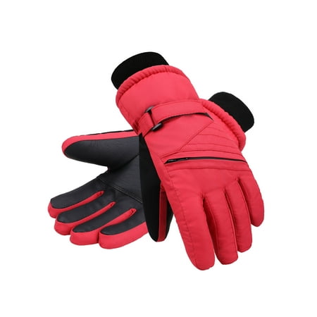 

Lullaby Kids Windproof Waterproof Thinsulate Lining Zippered Winter Ski Gloves S
