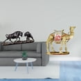 thumbnail image 2 of Estatua de escritorio,Figura decorativa de pelea de toros y osos,Colecciones de esculturas de toros,artesanía de resina,decoración,Figura de escritorio,Figura de camello,decoración, 2 of 8