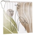 thumbnail image 1 of Polyester Fiber Shower Curtain, Boho Giraffe Line Art Shower Curtain, Metal Buckled Eye Waterproof Shower Curtain, Can Be Washed-72x72in, 1 of 8