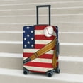 thumbnail image 5 of Uemuo American Flag And Baseball Printed Washable Luggage Cover - Fashion Suitcase Protector Fits 18-32 Inch Luggage -Small, 5 of 9