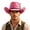1-Hot Pink3872, variant on XIAOCHA Mens Feather‑Trim Cowboy Hat Solid Wide‑Brim Hat Rodeo Festival Hat,Beige
