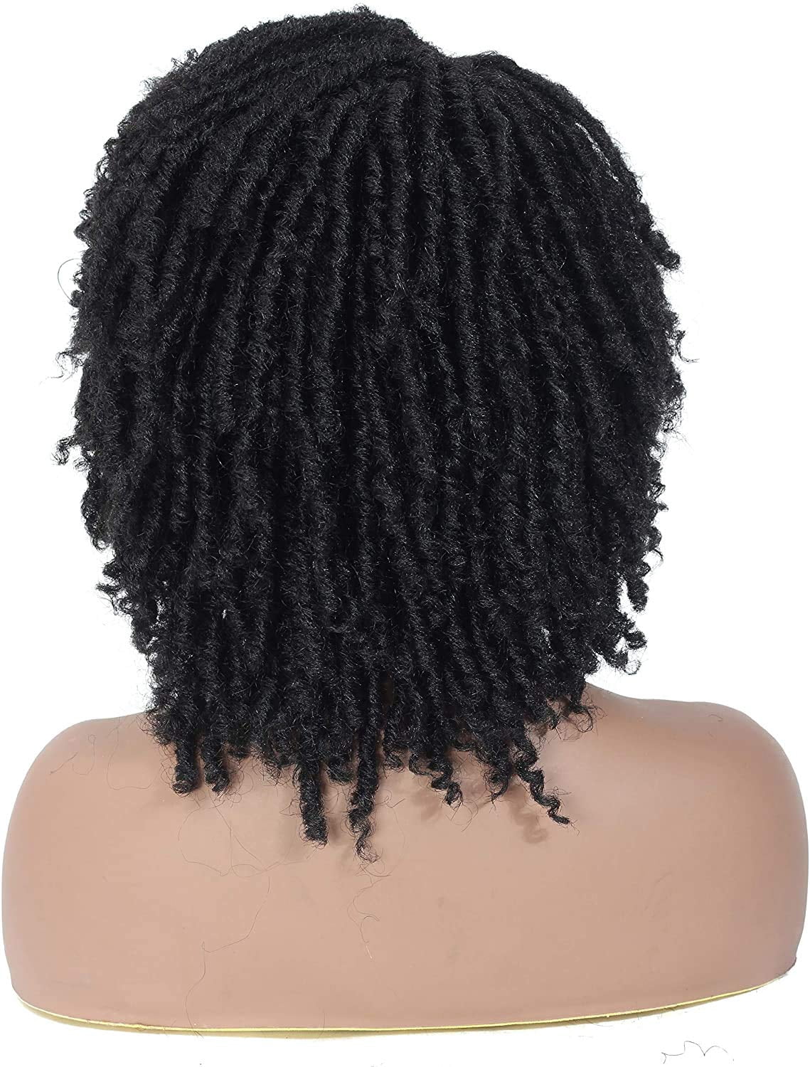 DOPI Synthetic Dreadlocks Wig Twist Wigs for Black Women Short Curly Wigs Natural Crochet Wigs
