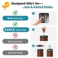 thumbnail image 3 of Hovmap 4x4 Solar Post Cap Lights Outdoor 8Pack, 3 Color Temperatures, 2 Level Brightness, IP65 Waterproof 16 LED Fence Deck Post Light for Wood/Vinyl Posts - Black, 3 of 9