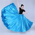 thumbnail image 4 of Flowy Satin Dance Skirts 360/720 Degree Shining Satin Long Skirt Swing Dancing Skirt Belly Dance Skirt Dancer Skirt Muti Colors, 4 of 5