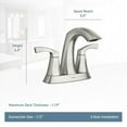 thumbnail image 3 of Moen 84506BL Lindor Two-Handle High Arc Bathroom Faucet Matte Black, 3 of 4