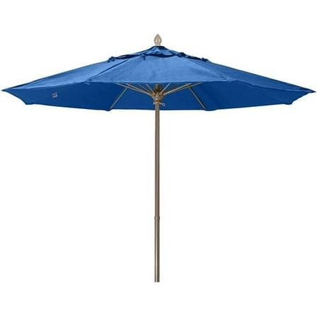 Fiberbuilt 7.5' Oct Market 8 Rib Push up Champagne Bronze with Pacific Blue Marine Grade Canopy, 7MPUCB-8602