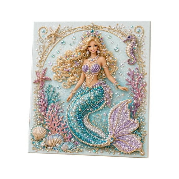 Princess Pearl Art DIY Kit, 3D Diamond Painting Craft Kit, Pearl Diamond Painting Artwork for Adults Beginners, Handmade Home Wall Decor Gift, 11.81 x 15.75 Inch