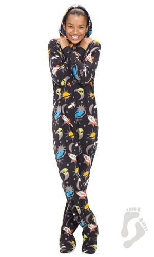 space footie pajamas