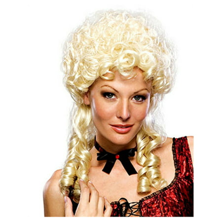 Adult Womens Blonde Colonial Marie Antoinette Victorian Maiden Costume Wig