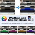 thumbnail image 3 of UHOMEPRO 41" LED Coffee Table with Storage Drawers, High Gloss Black Rectangular Coffee Table, Modern Center Table with Large Storage Space, App/Remote Control, 3 of 9