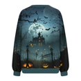 thumbnail image 6 of Raeneomay Long Sleeve Shirts for Women Oversize Halloween Women's Round Neck Loose Top Hoodie, 6 of 6
