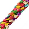 Handcraft in The Shape of A Leaf of Loose Beads with Multicolored Gemstones