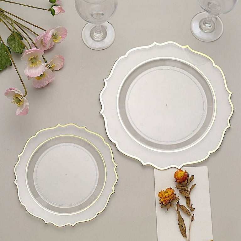 Scalloped plastic plates cheap