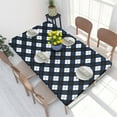 thumbnail image 2 of Table Cover Rectangular Blue And Black Argyle Pattern Table Cloth Waterproof Tablecloth Outdoor 4FT, 2 of 5