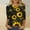 01 Black1, variant on 3/4 Length Sleeve Womens Tops 3/4 Sleeve T Shirt Sunflower Graphic Tees Flower Print Summer Casual Tops Blouse