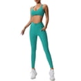 thumbnail image 1 of Conjunto de yoga ajustado de secado rápido for mujer, traje deportivo for correr con bolsillo, transpirable, de dos piezas, estilo nude, 1 of 6