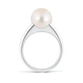 thumbnail image 2 of ANGARA Solitaire Freshwater Cultured Pearl Dome Ring in 14K White Gold for Women | June Birthstone, Birthday, Anniversary, Jewelry Gift for Women | Pearl Ring, 2 of 10