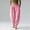 Pink, variant on Women Elastic High Waist Pleated Harem Jogger Pants Side Pockets Textured Woven Cuffed Ankle Solid Full Length Casual Trousers For Summer Walking Travel Beach Outfits(Brown,M)