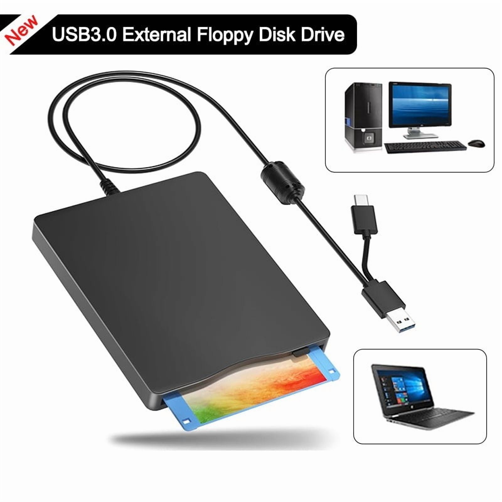 Floppy Disk Reader USB 3.0 Type-C External Floppy Drives 3.5" 1.44 MB FDD for PC Laptop ,High-Speed USB 3.0 Performance