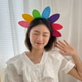 thumbnail image 4 of comerut Colorful Sun Flower Decor Headband Elastic Design Kids Hairband Christmas Makeup Daily Party Hair Accessories, 4 of 7