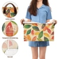 thumbnail image 5 of Yayeee Foldable Storage Basket for Shelves with Handles Waterproof Cloth Bins, Green Retro Autumn Leaves, 5 of 7