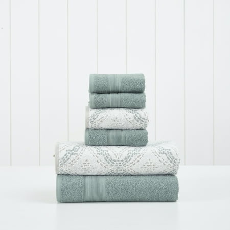 

Modern Threads Capri Jacquard 6-Piece Cotton Bath Towel Set Ivy