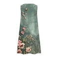 thumbnail image 5 of Womens Summer Dresses Plus Size Sleeveless Crew Neck Women's Trendy Casual Multicolor Print Beach Midi Tank Dress with Pockets XL, 5 of 6